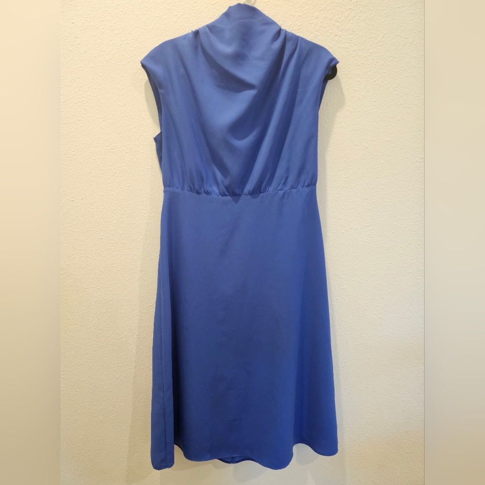 Ann Taylor Mock Neck Midi Flare Dress size 8P